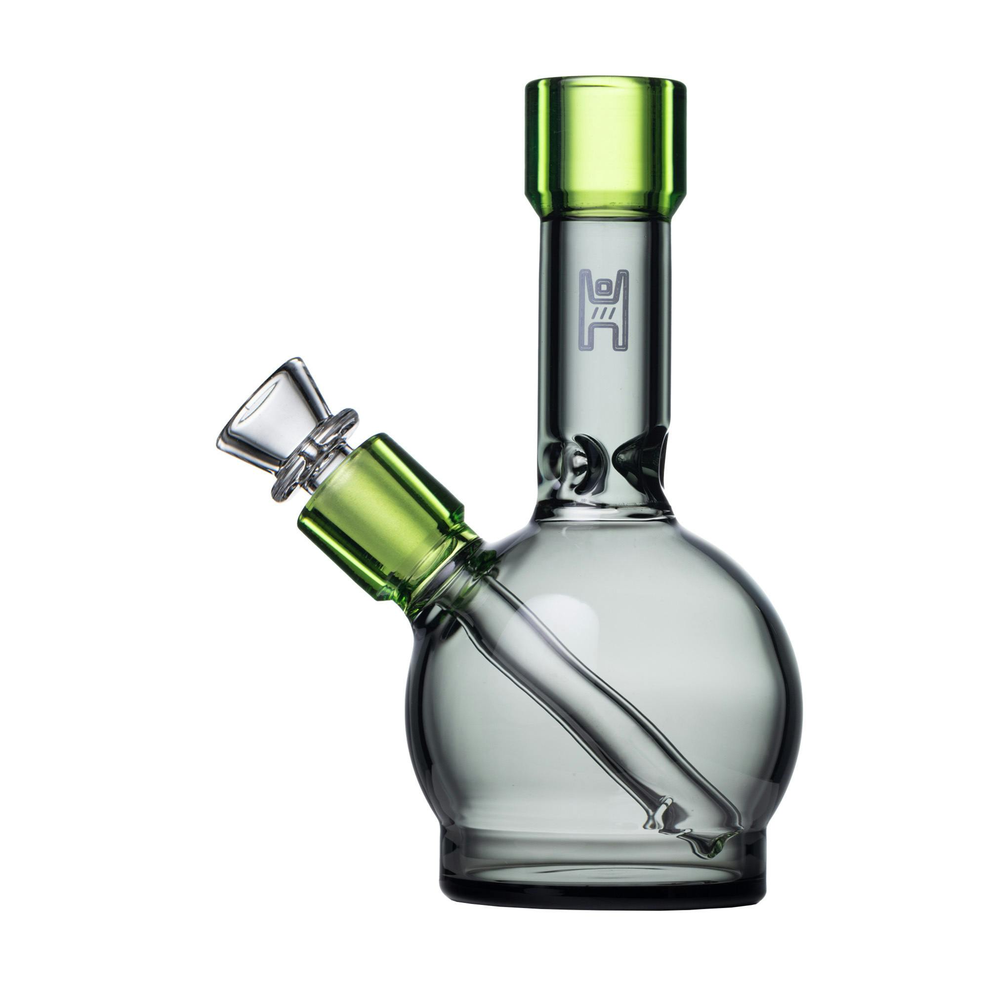 Human Grade: Ball Water Pipe - 6" 14mm F - Smoke/Matrix