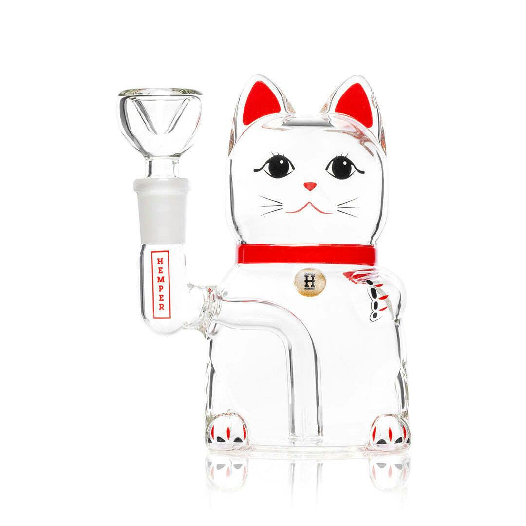 Hemper Lucky Cat Water Pipe - 5" - 14mm F