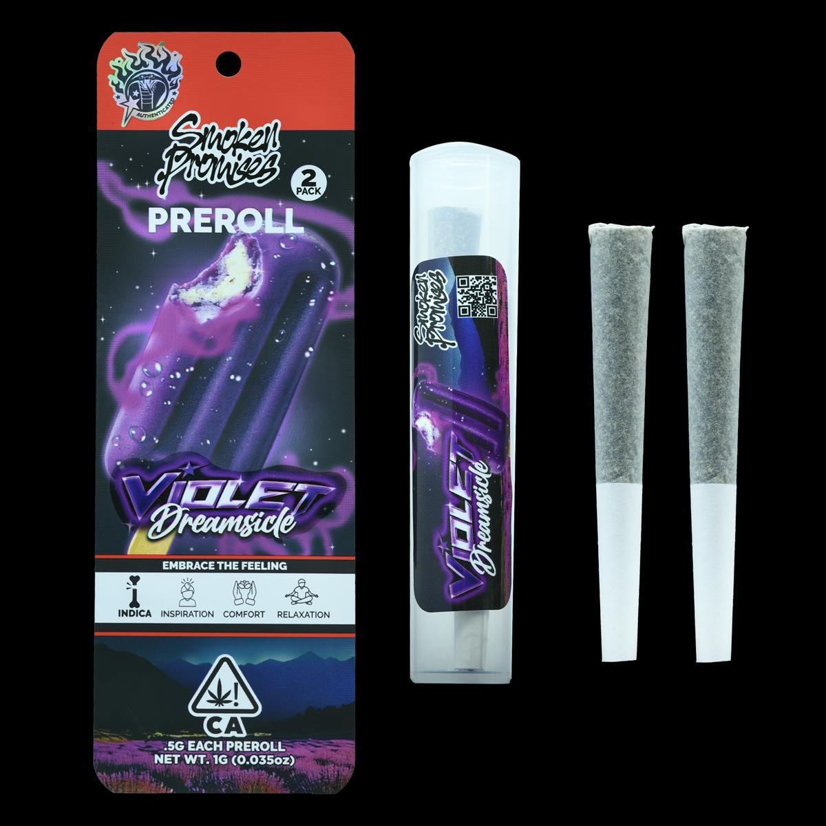 SMOKEN PROMISES - INDOOR PREROLL MULTIPACK - VIOLET DREAMS - 1G