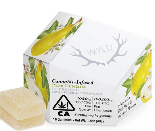 WYLD - Pear — Pear Gummies - 1:1 CBG:THC - 10 Pack