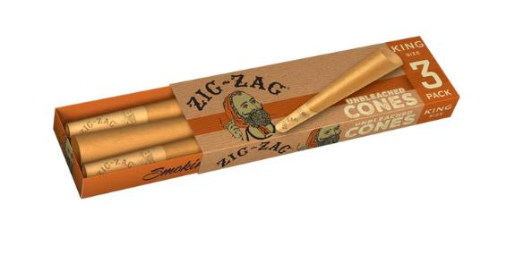 Zig Zig - King Size Unbleached Cones