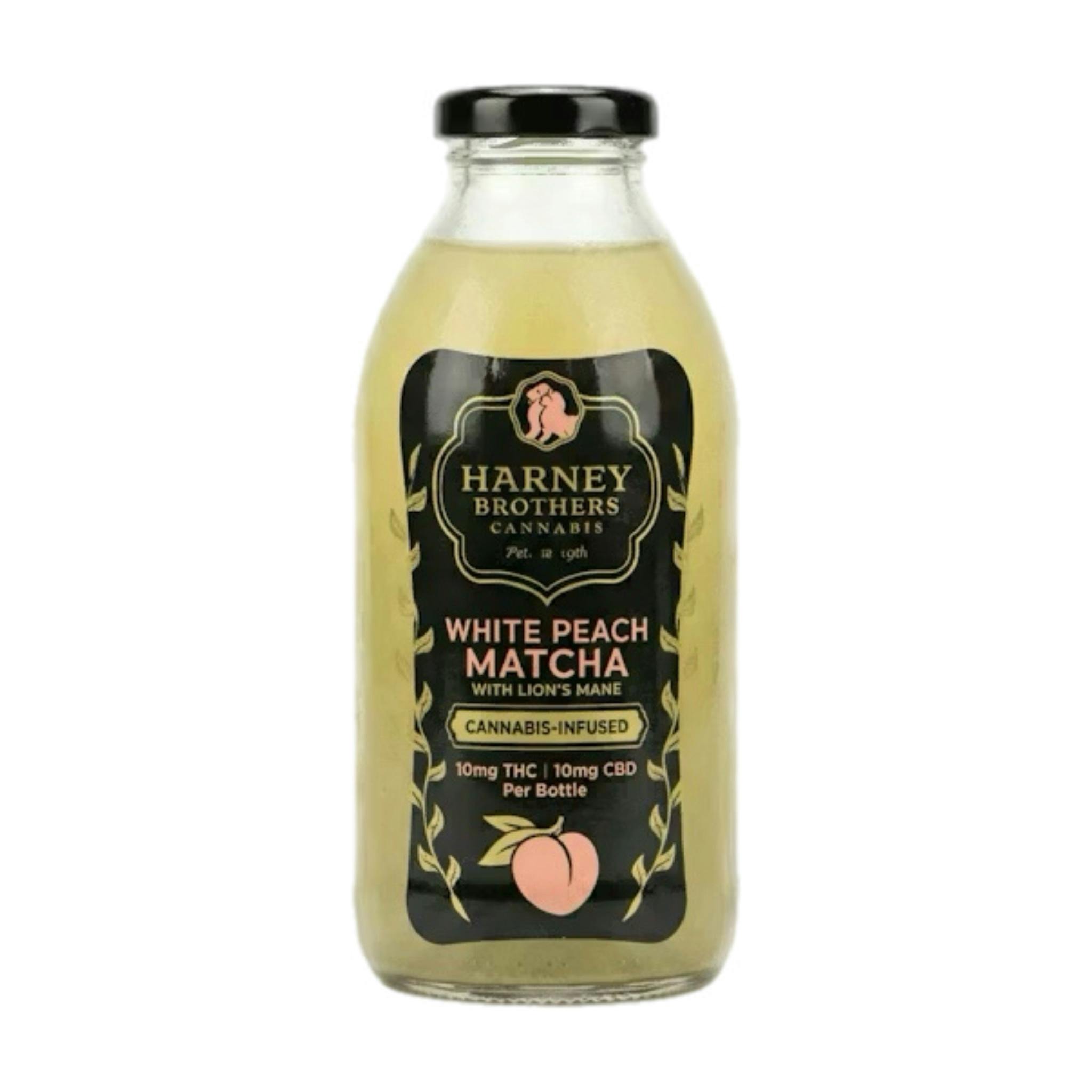 16oz White Peach Matcha with Lions Mane Bottle | 10mg