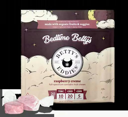 Bedtime Betty's - Raspberry Creme Chews - 200mg/20pk
