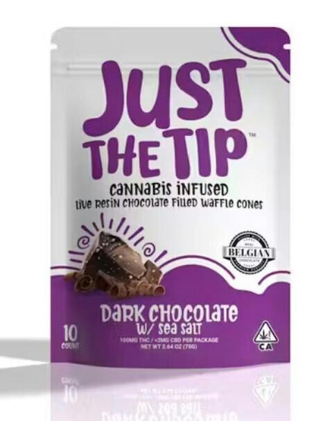 JUST THE TIP DARK CHOCOLATE W/ SEA SALT 100MG 10 PACK