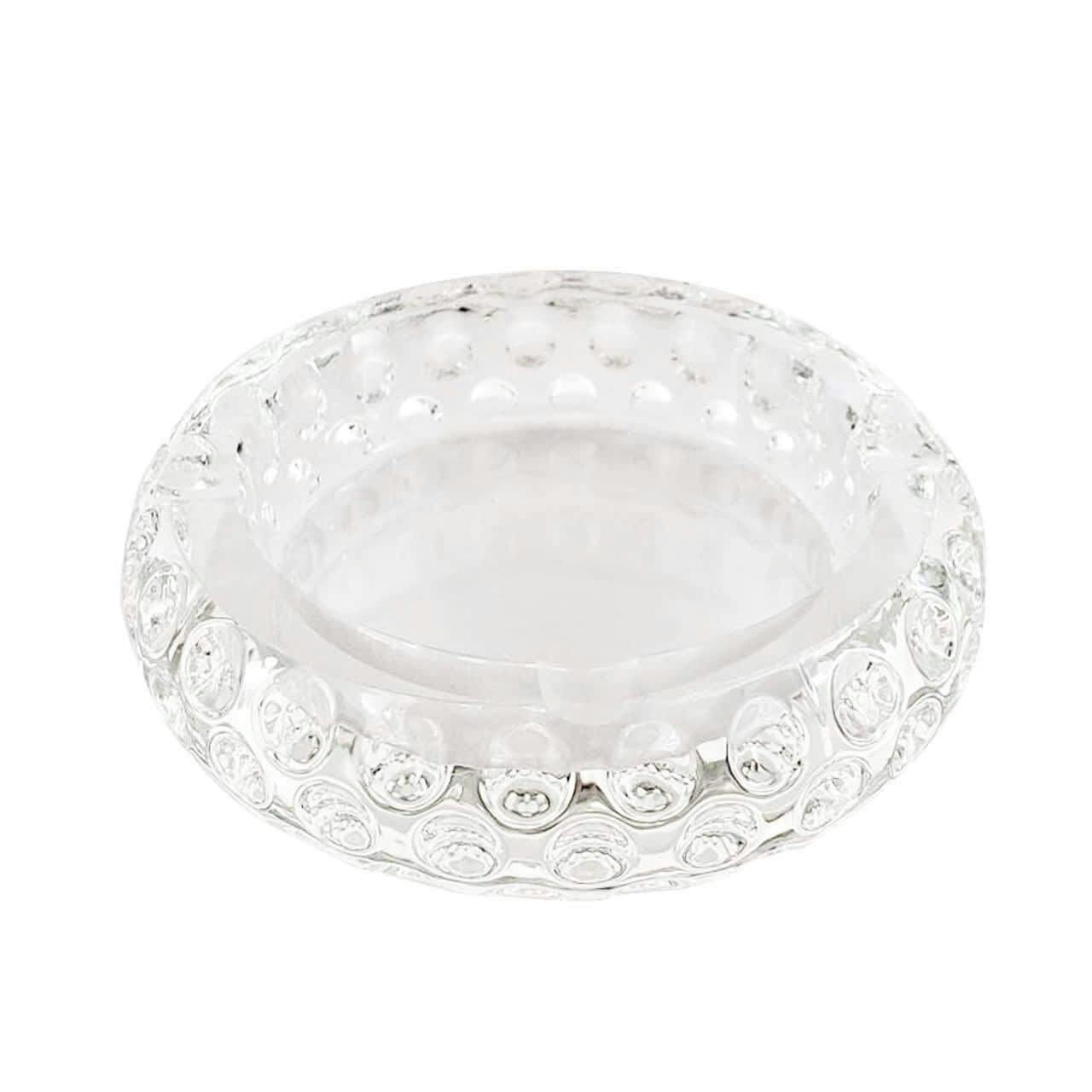 Glass Crystal Ashtray - Round Concave