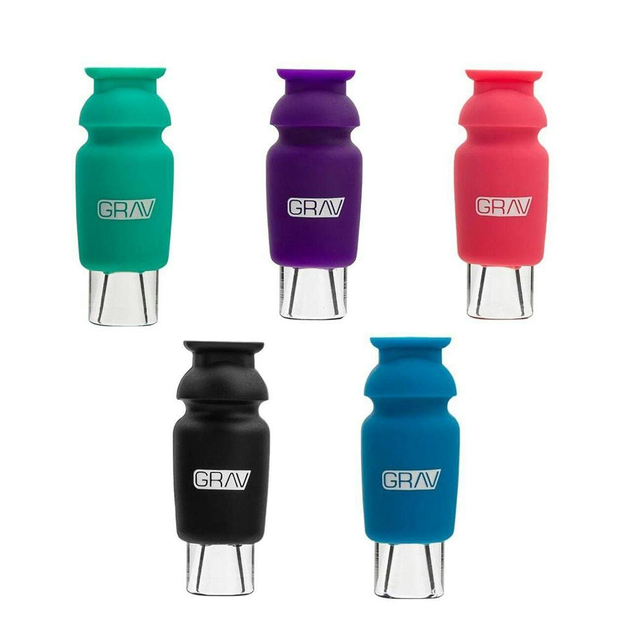 Grav Silicone Crutch - Clear Glass w/ Silicone Body - Assorted Colours