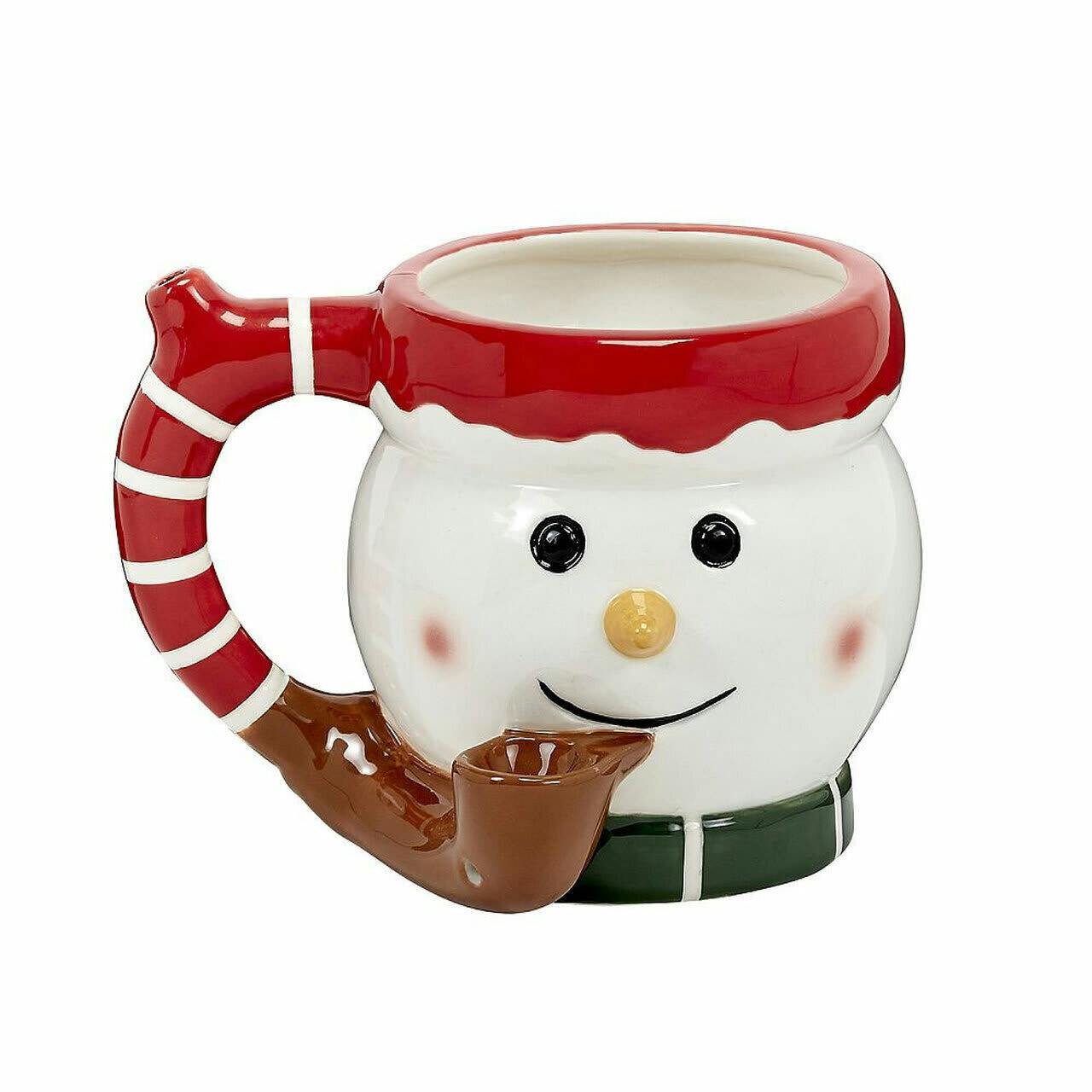 Premium Roast & Toast Ceramic Mug - Snowman w/ Pipe