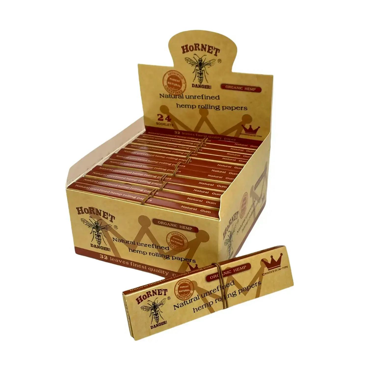 Hornet 32 leaf Natural Hemp KING SIZE SLIM with Tips