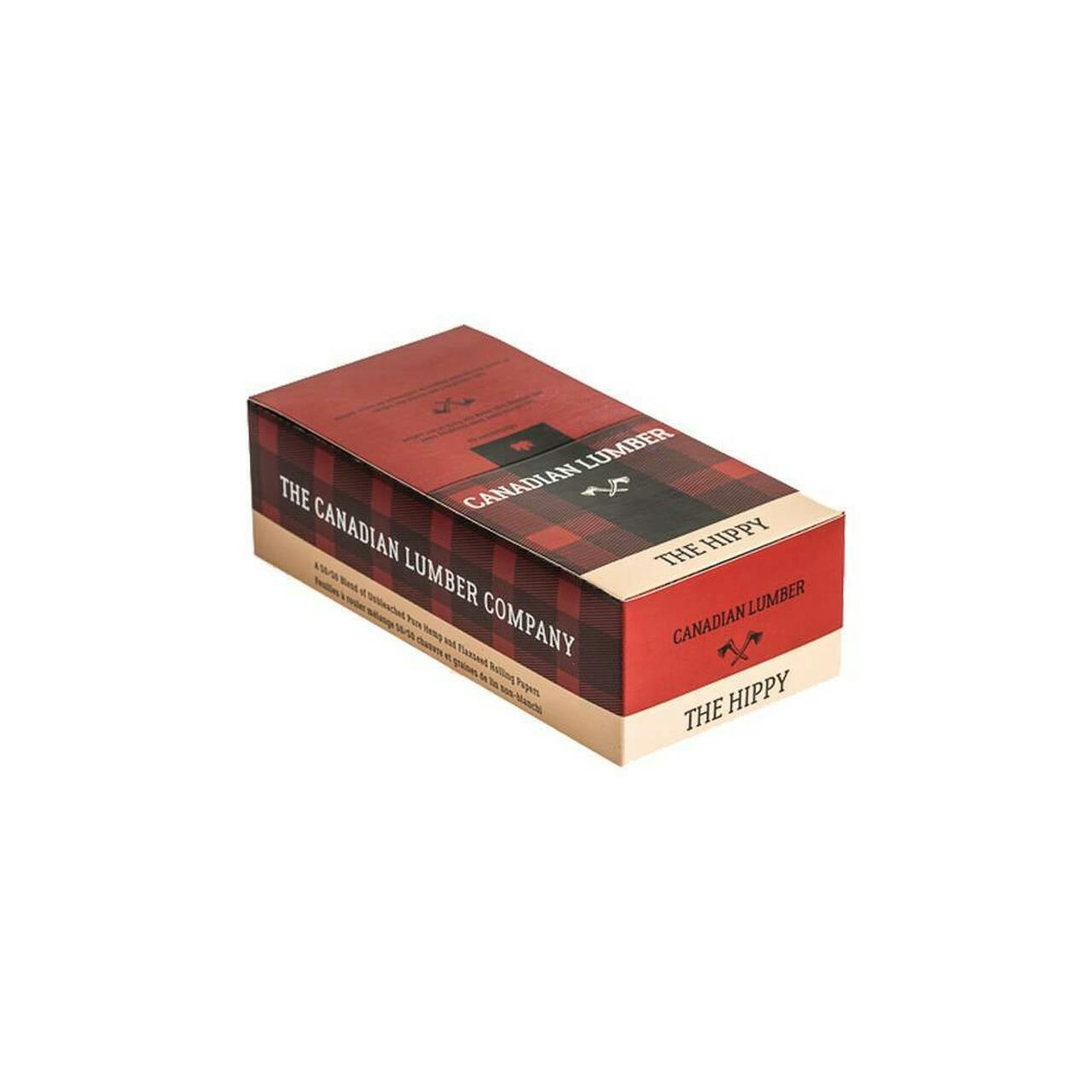 Canadian Lumber Hippy 50/50 Blend Unbleached Pure Hemp & Flax Rolling Paper 1 1/4 w/ Tips