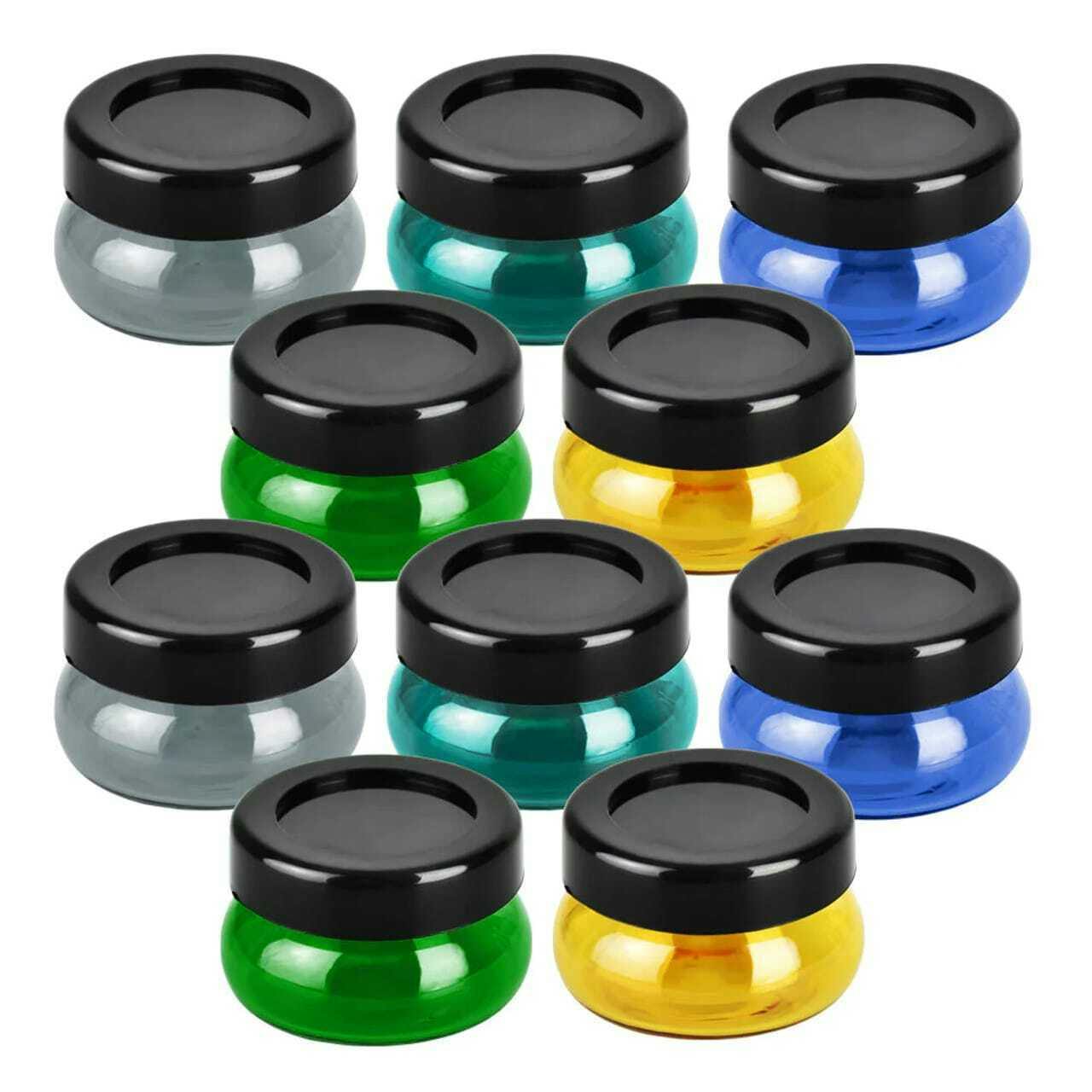 Colourful Concentrate Storage Jar Glass & Silicone