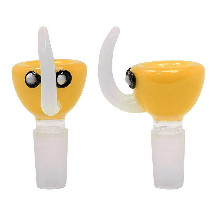 Long Nose Glass Bowl 14mm - Assorted Colours