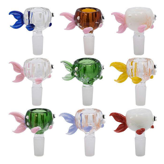 Assorted Color Cute Fish Glass Bowl 14mm