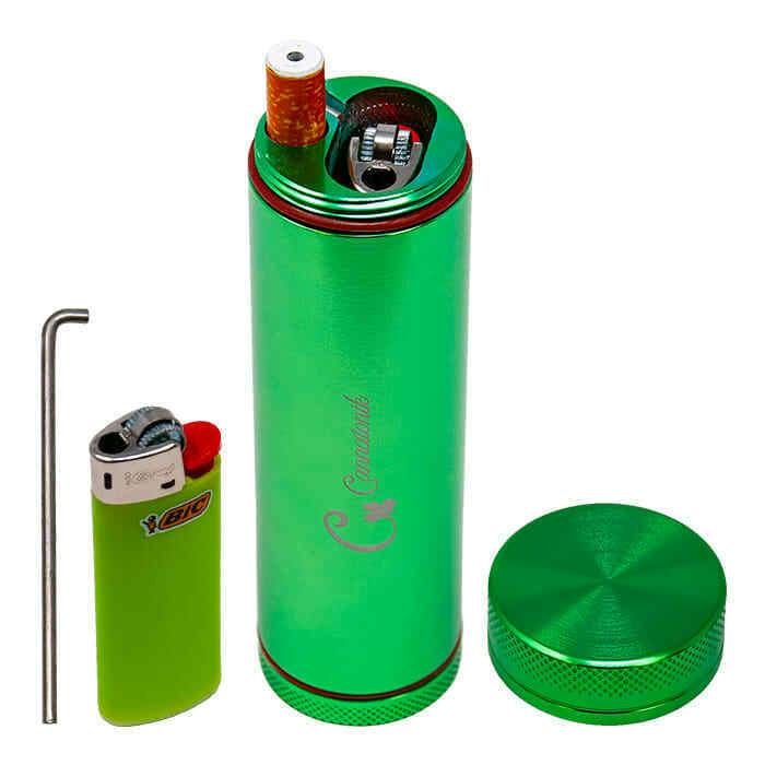 Cannatonik: 3 in 1 Green Grinder Dugout Stash