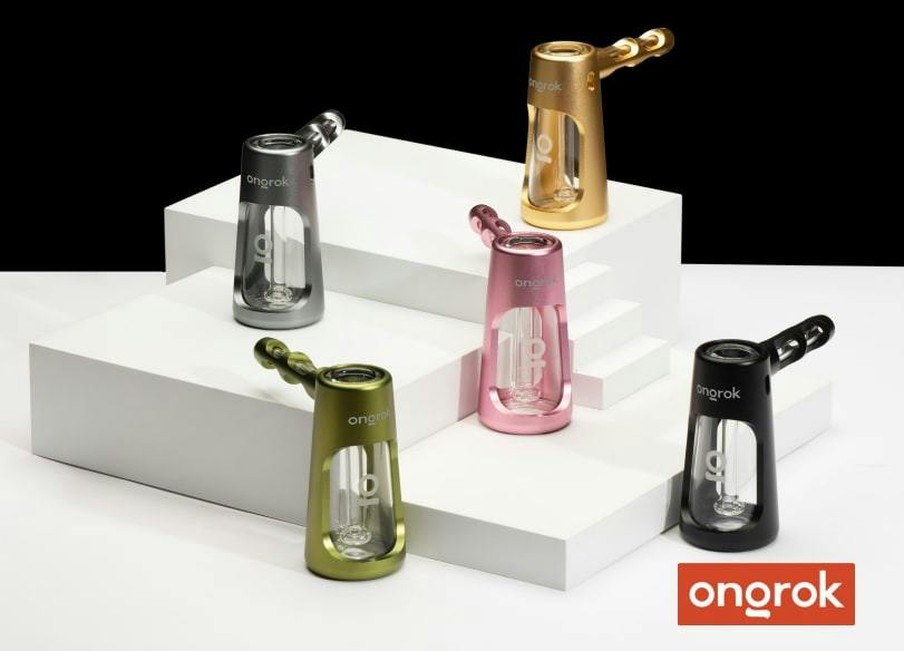 Ongrok: Portable Glass Bubbler Pipe - Assorted Colours