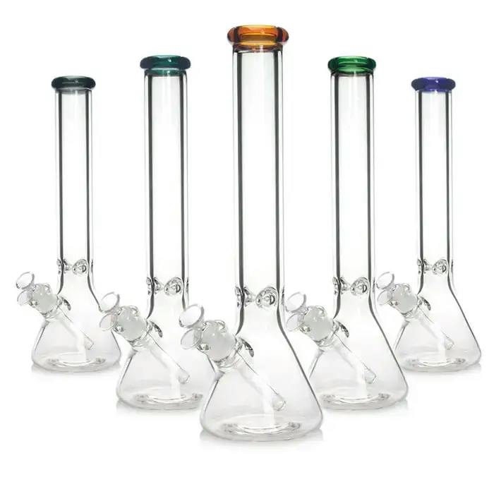 16" Beaker Bong with Bowl and Downstem - Assorted Colours