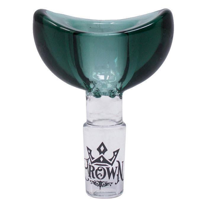 Lake Green Elliptical Curve Crown Glass Bowl 14mm