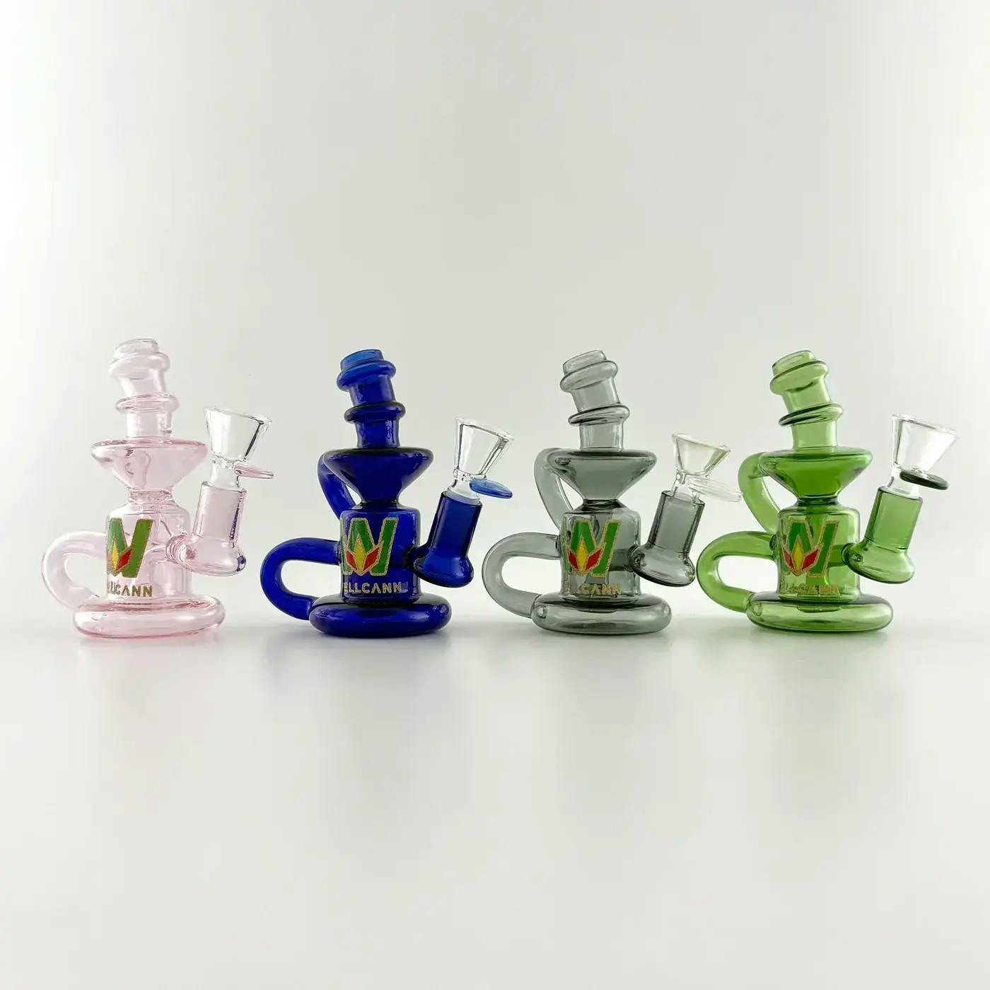 5" Glass Dab Rig with Circ Perc - Includes Quartz Banger - Assorted Colours