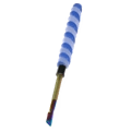 6" Twirly Glass and Stainless Steel Dab Tool - Blue