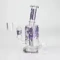 7" 2-in-1 Beehive Design Rig with Perc Banger & Bowl - Purple