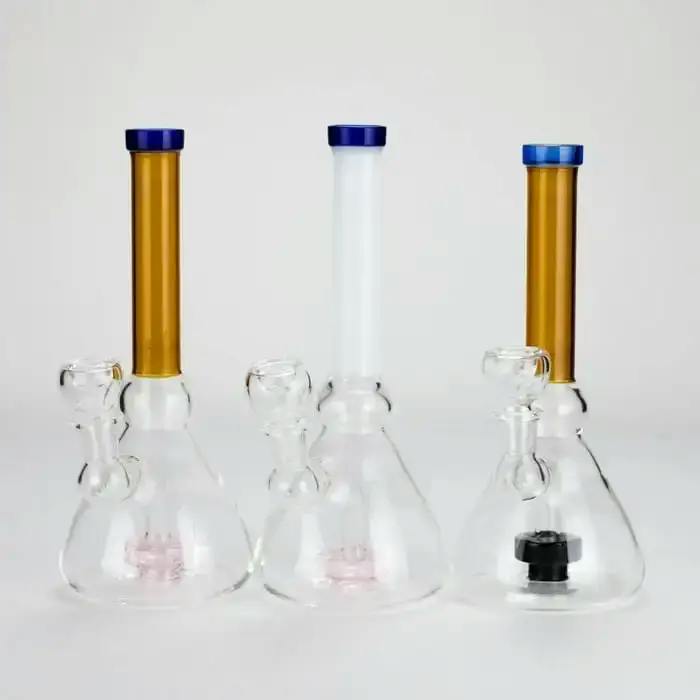 8.5" Stemless Glass Bong with Diffuser - Assorted Colors