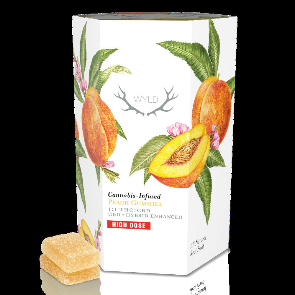 Wyld - 1000mg 1:1 THC:CBD Gummy - Peach