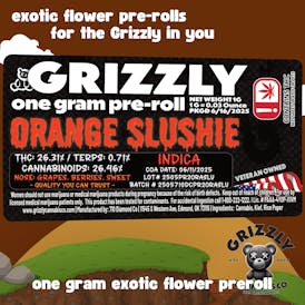 Grizzly-1g Pre-Roll-Orange Slushie