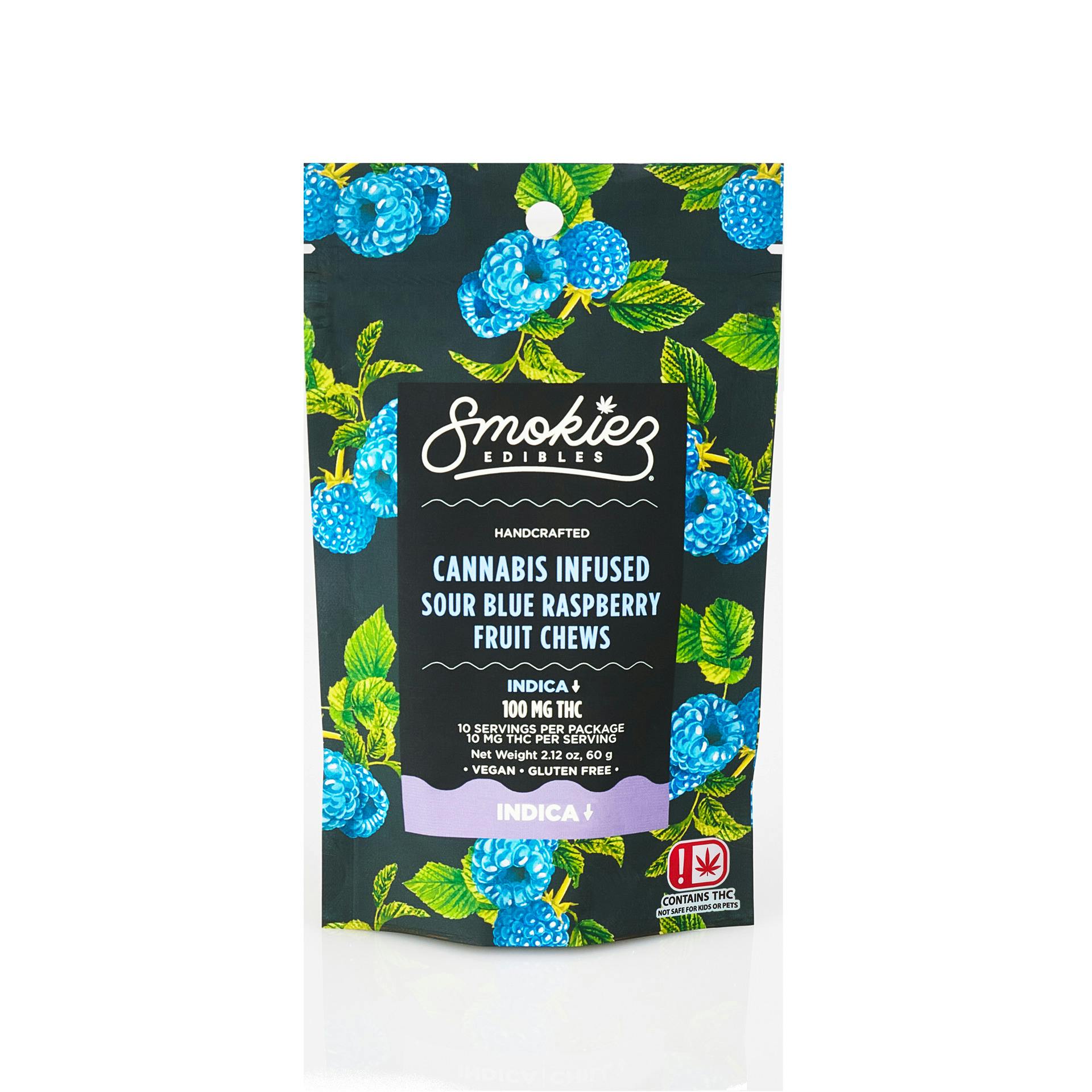 Smokiez - 100mg Gummy - Sour Blue Raspberry / Indica