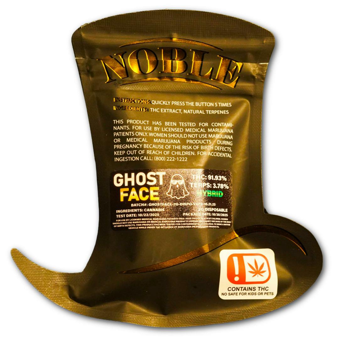 Noble Cannabis - 2g Disposable Vape - Ghostface