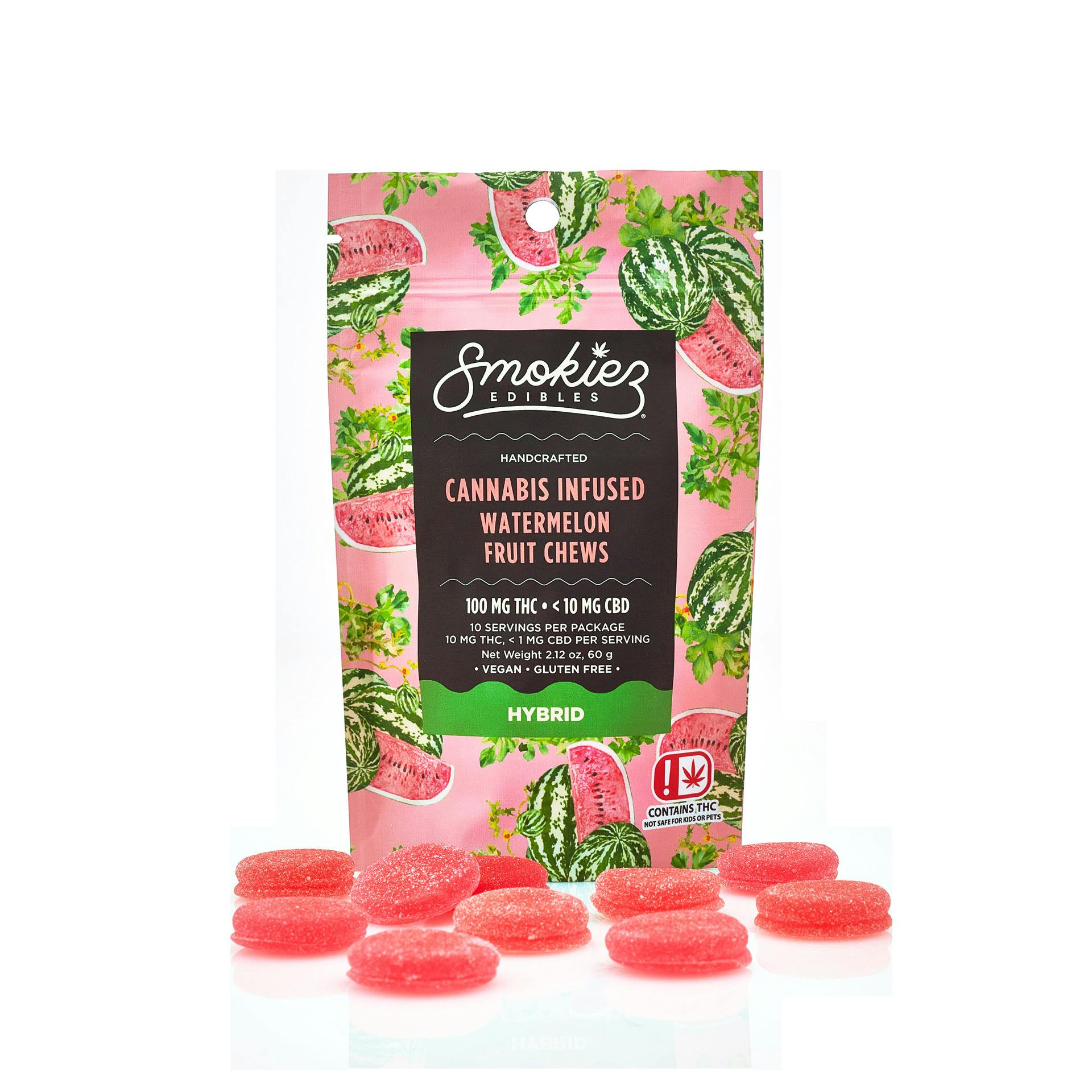 Smokiez-100mg Gummy-HYBRID-Watermelon