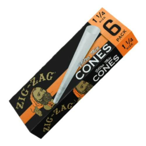 Zig Zag - 1 1/4 Cones - 6 Pack / Ultra Thin