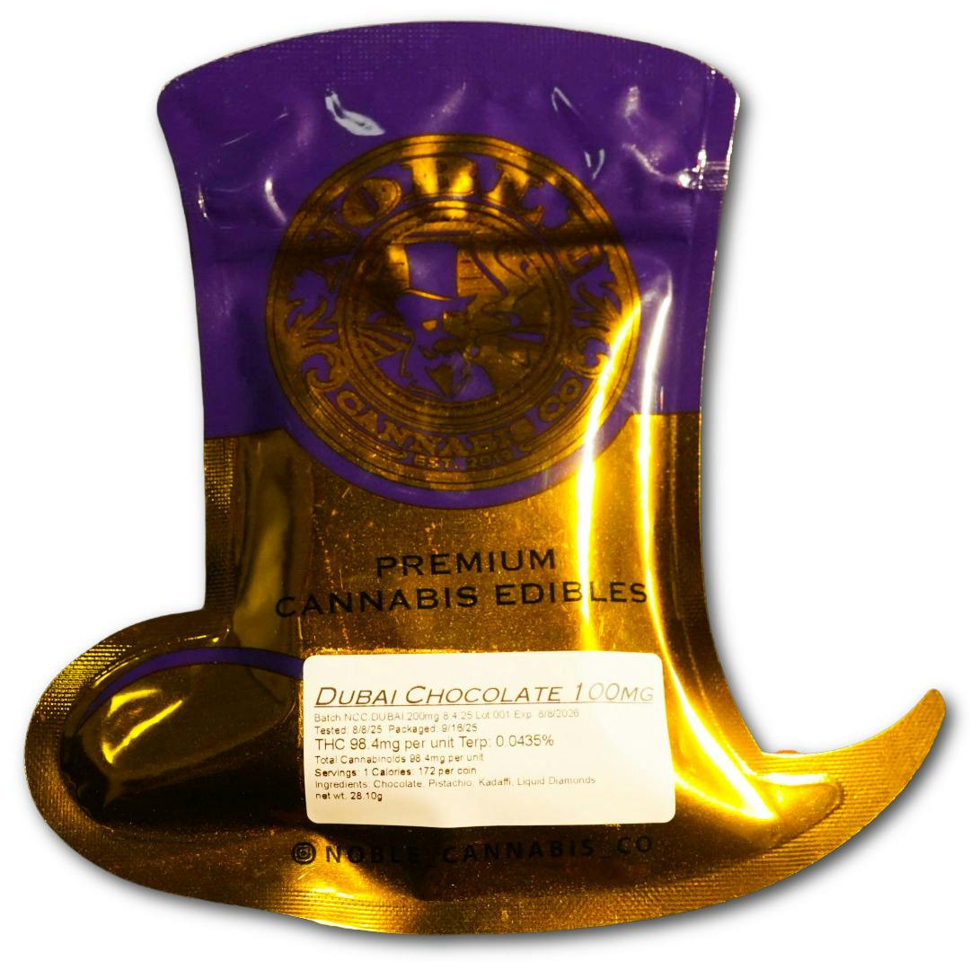 Noble Cannabis - 50mg Chocolate - Dubai Chocolate