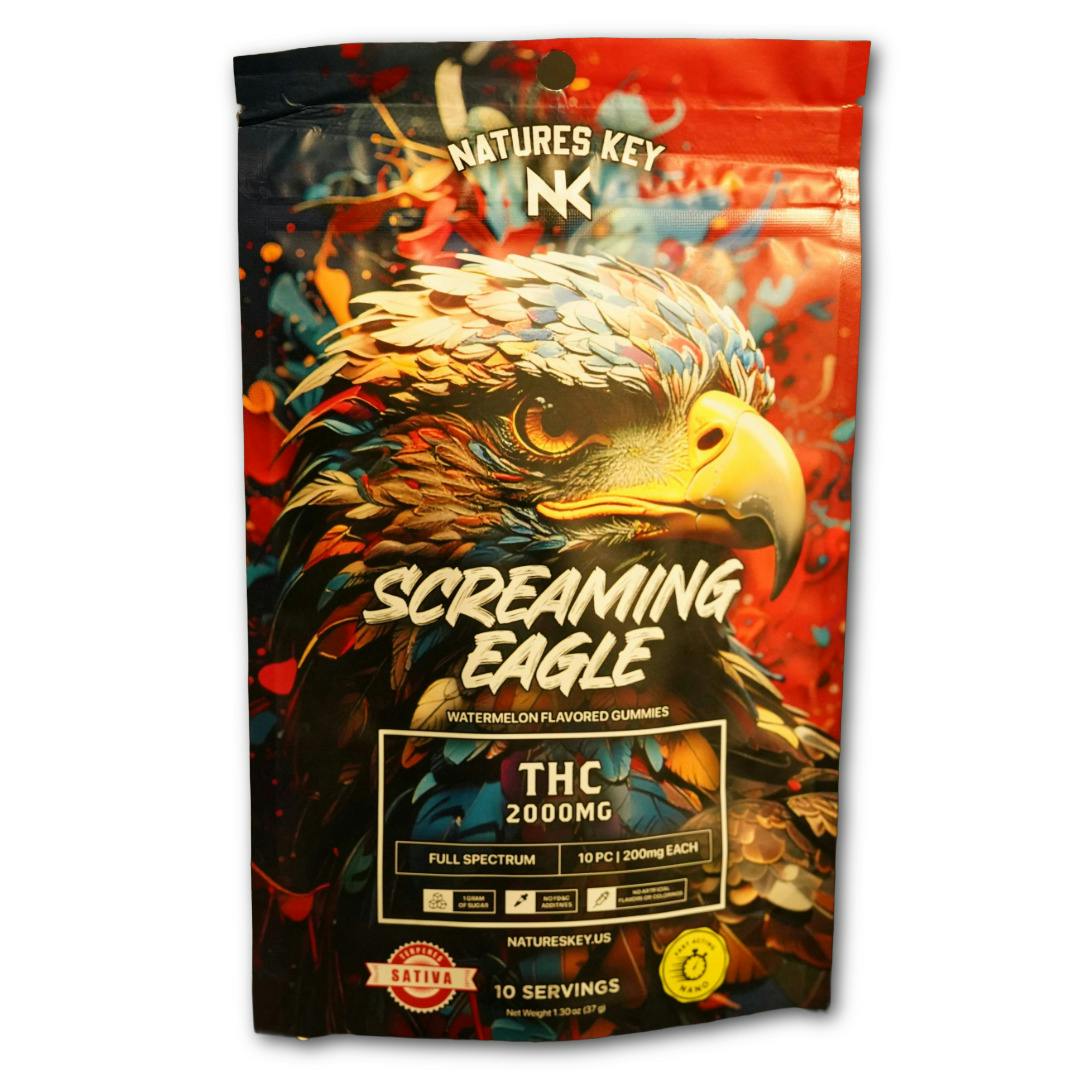 Nature's Key - 2000mg Screaming Eagle Gummy - Watermelon