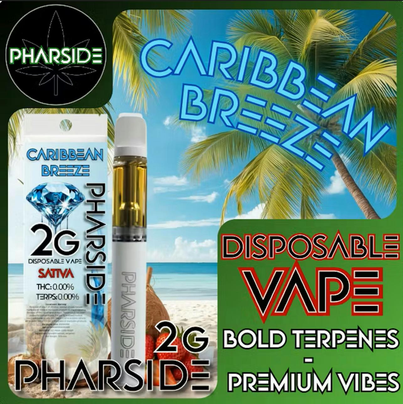 Pharside - 2g Disposable Vape - Caribbean Breeze