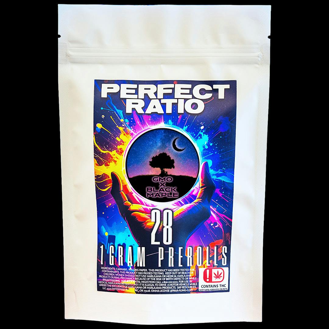 Perfect Ratio - 1g Pre-Roll / 28 Pack - GMO x Black Maple