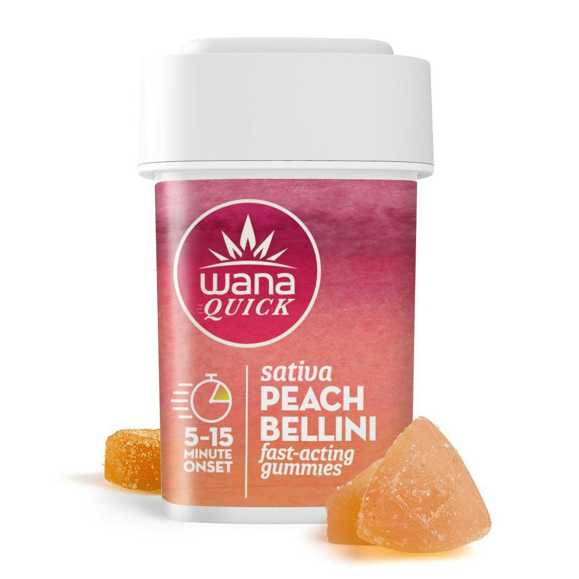 Wana | 200mg Gummies | Quick Peach Bellini