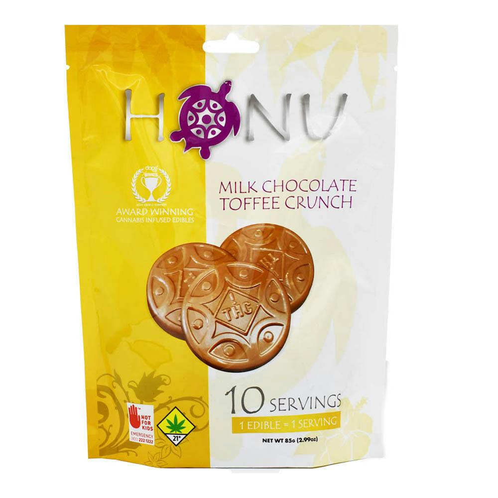Milk Chocolate Toffee Crunch | Honu - Chocolate Medallions