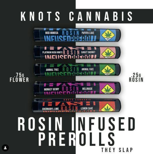 Orange Cookies x Cherry Paloma (2x 0.5g) | Knots Cannabis - 2 Pack Rosin Infused Pre Roll