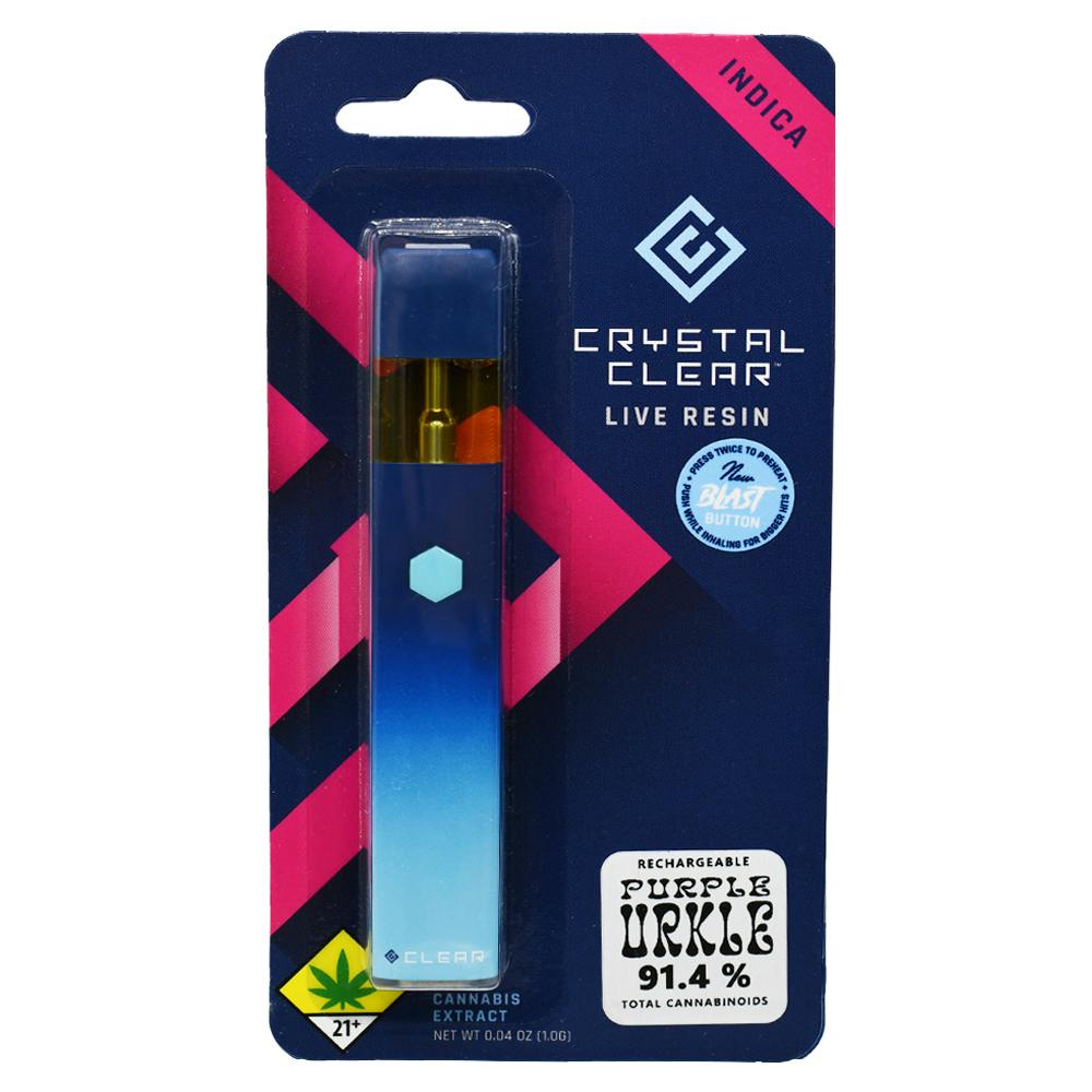 Purple Urkle (1G) | Crystal Clear - All-In-One Live Resin Pen