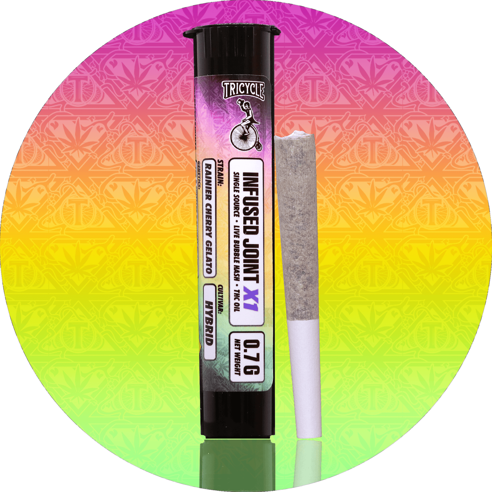 Rainier Cherry Gelato (0.7g) | Tricycle - Infused Pre Roll