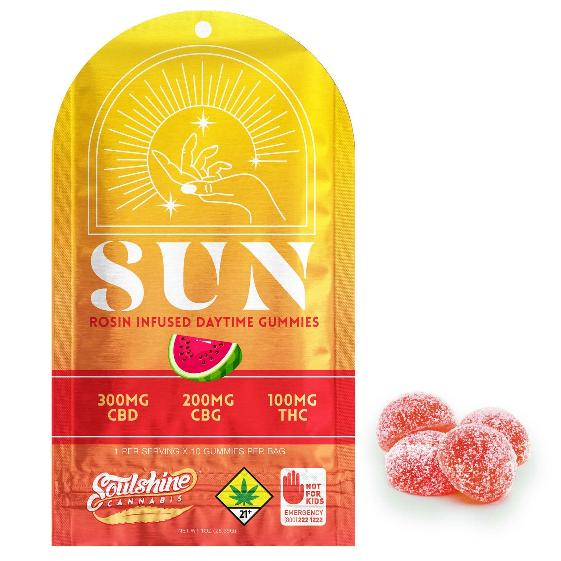 Pineapple Sun 3:2:1 | Soulshine - Hash Rosin Gummies