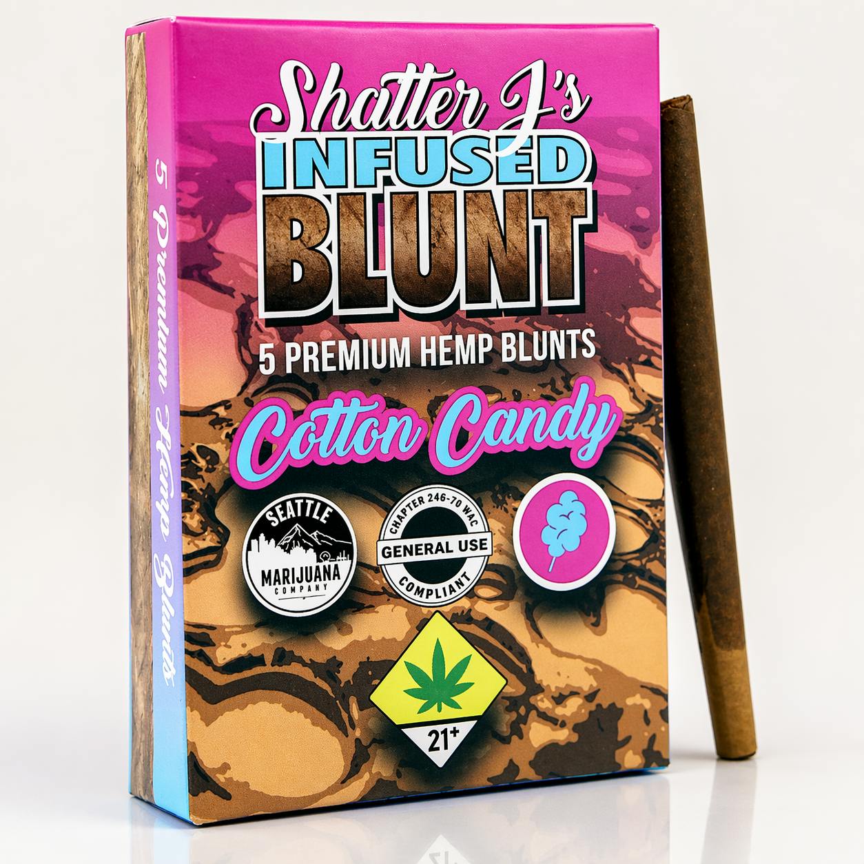 Cotton Candy (5x 1G) | Seattle Marijuana Company - Shatter J 5 Pack Infused Blunt
