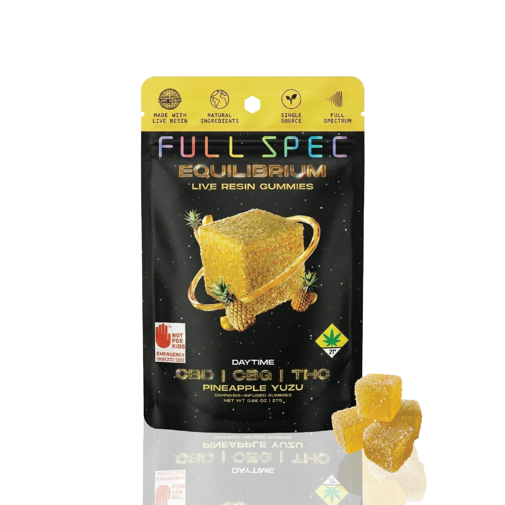 Pineapple Yuzu CBD/CBG 1:1:1 | Full Spec - Equilibrium Live Resin Gummies
