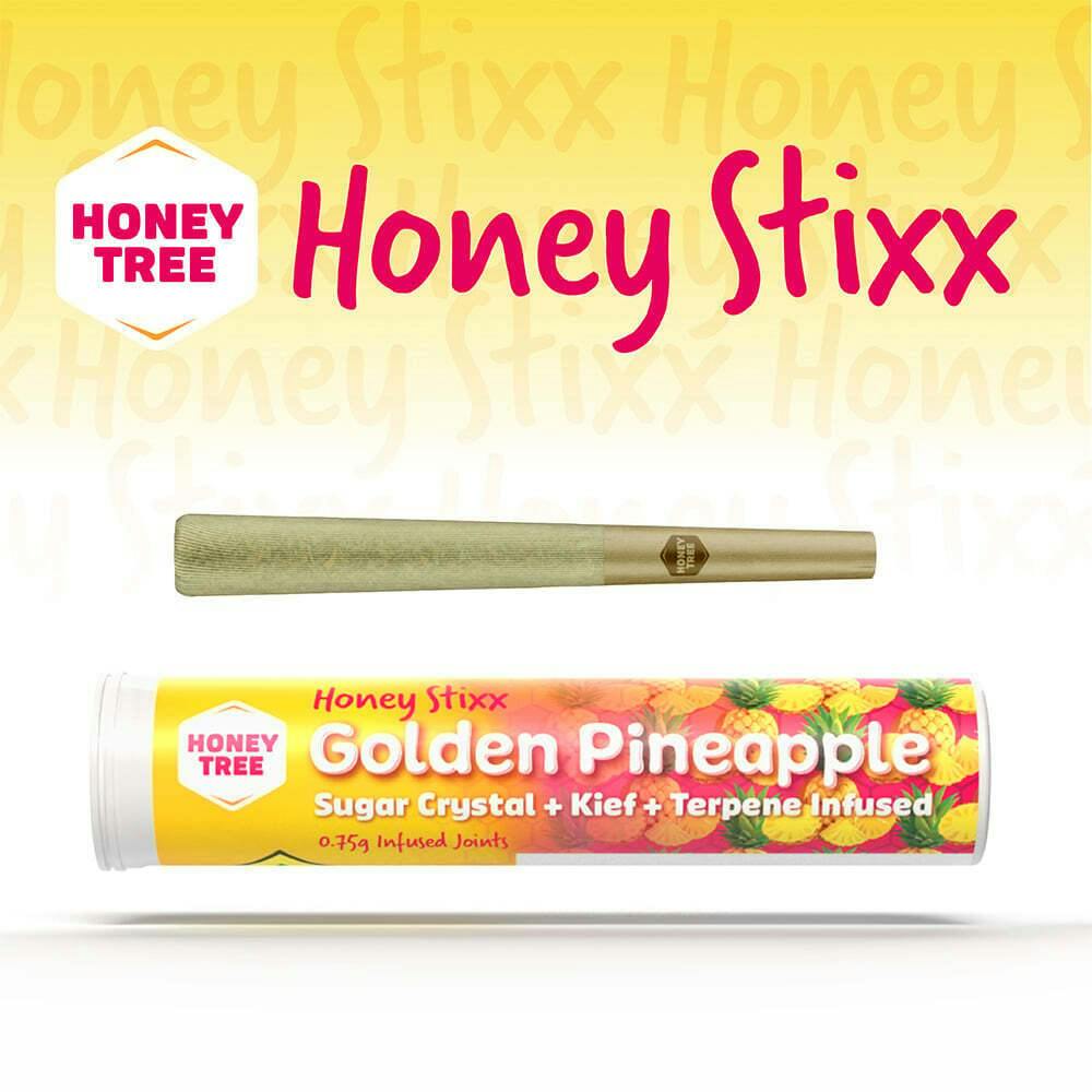Golden Pineapple (0.75g) | Honey Tree - Honey Stixx 1pk - Sugar Crystal + Kief + Terpene Infused