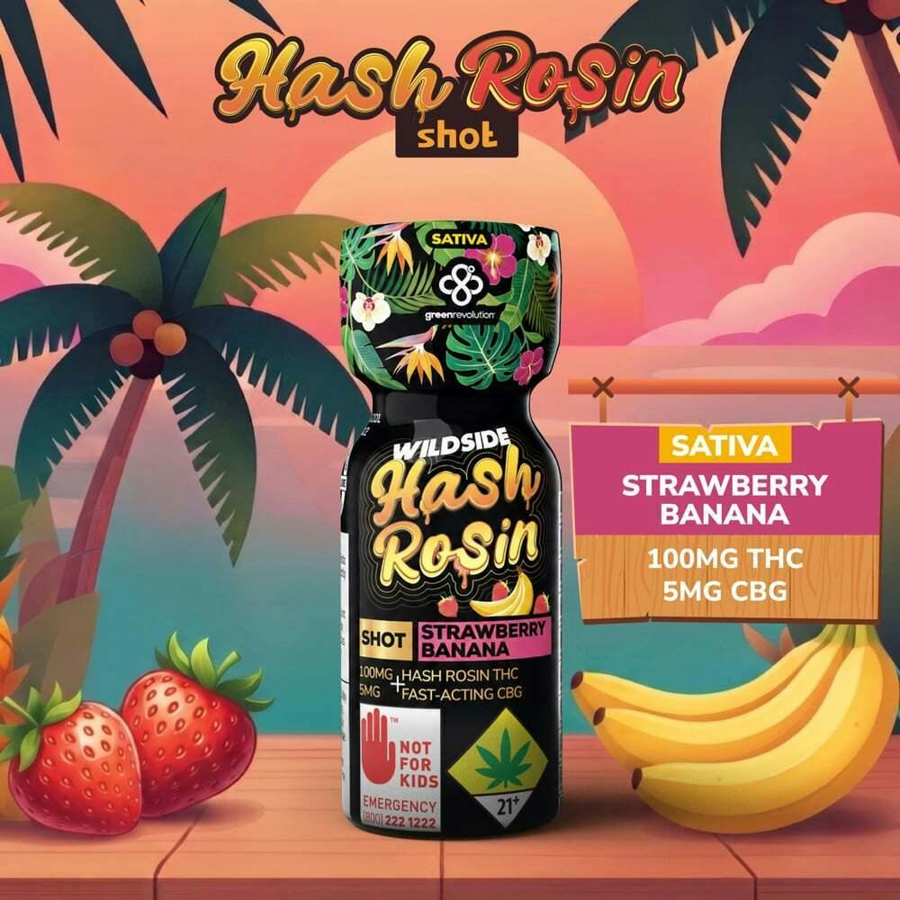 Strawberry Banana CBG 20:1 | Green Revolution - Wildside Hash Rosin Shot