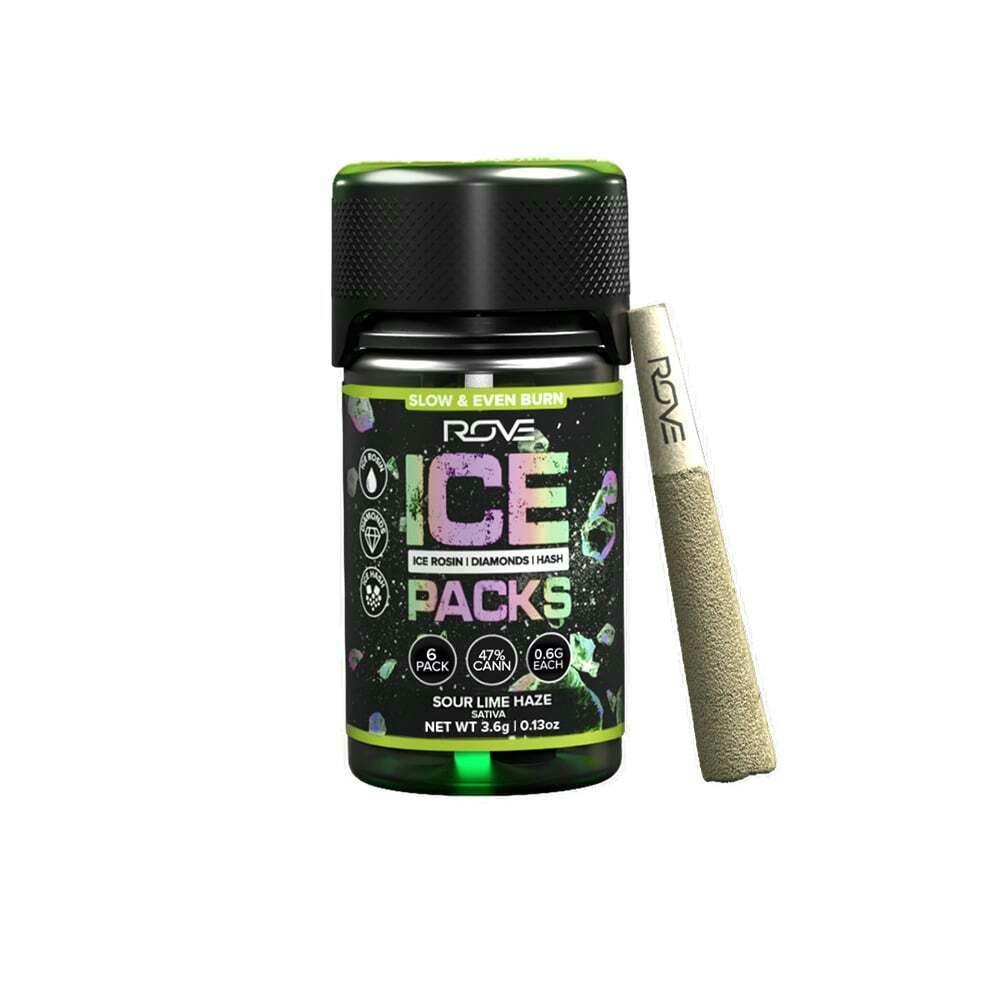 Sour Lime Haze (6x 0.6g) | ROVE - Rove Triple Infused Preroll (6 Pack)