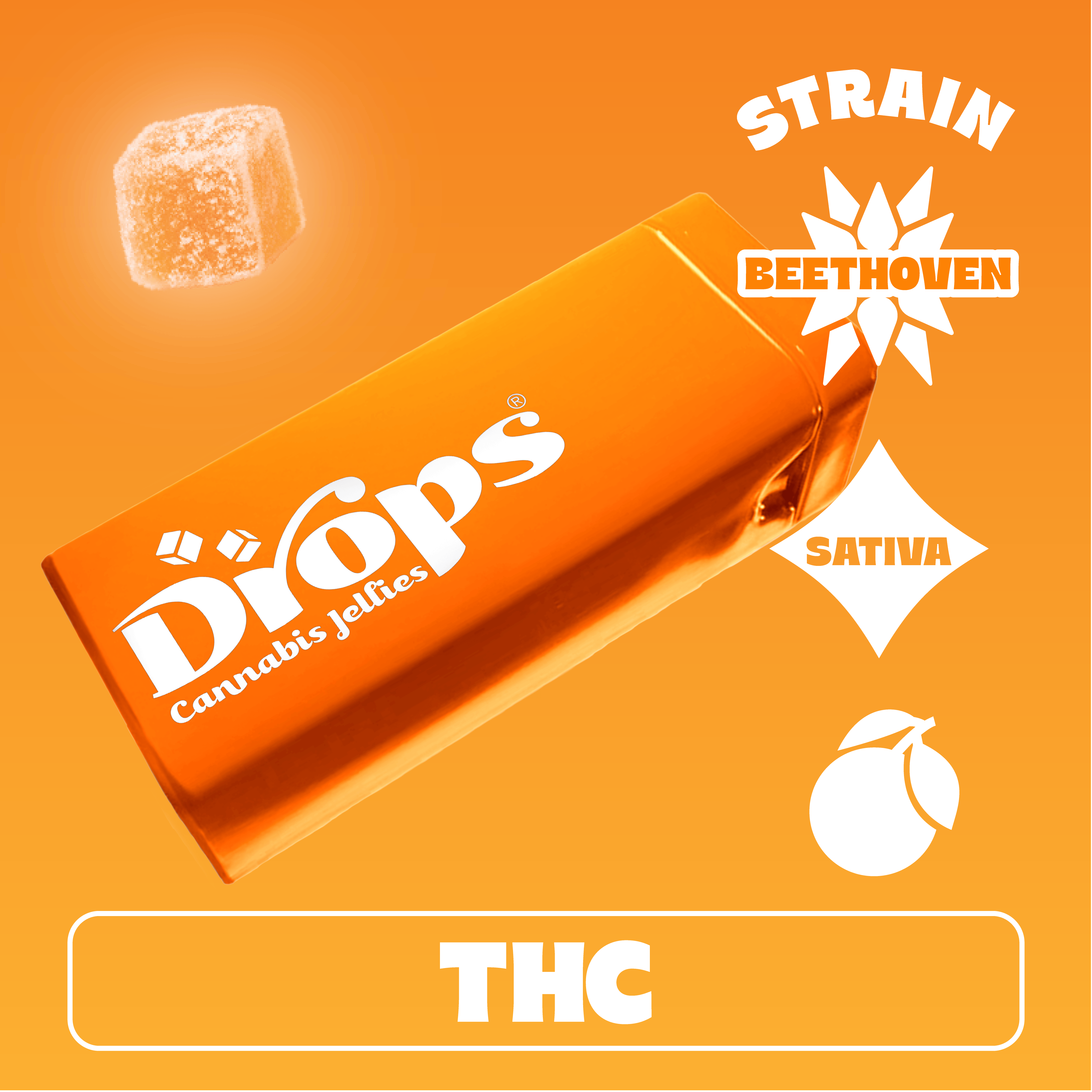 Orange ‘Creative’ | Drops - Cannabis Jellies