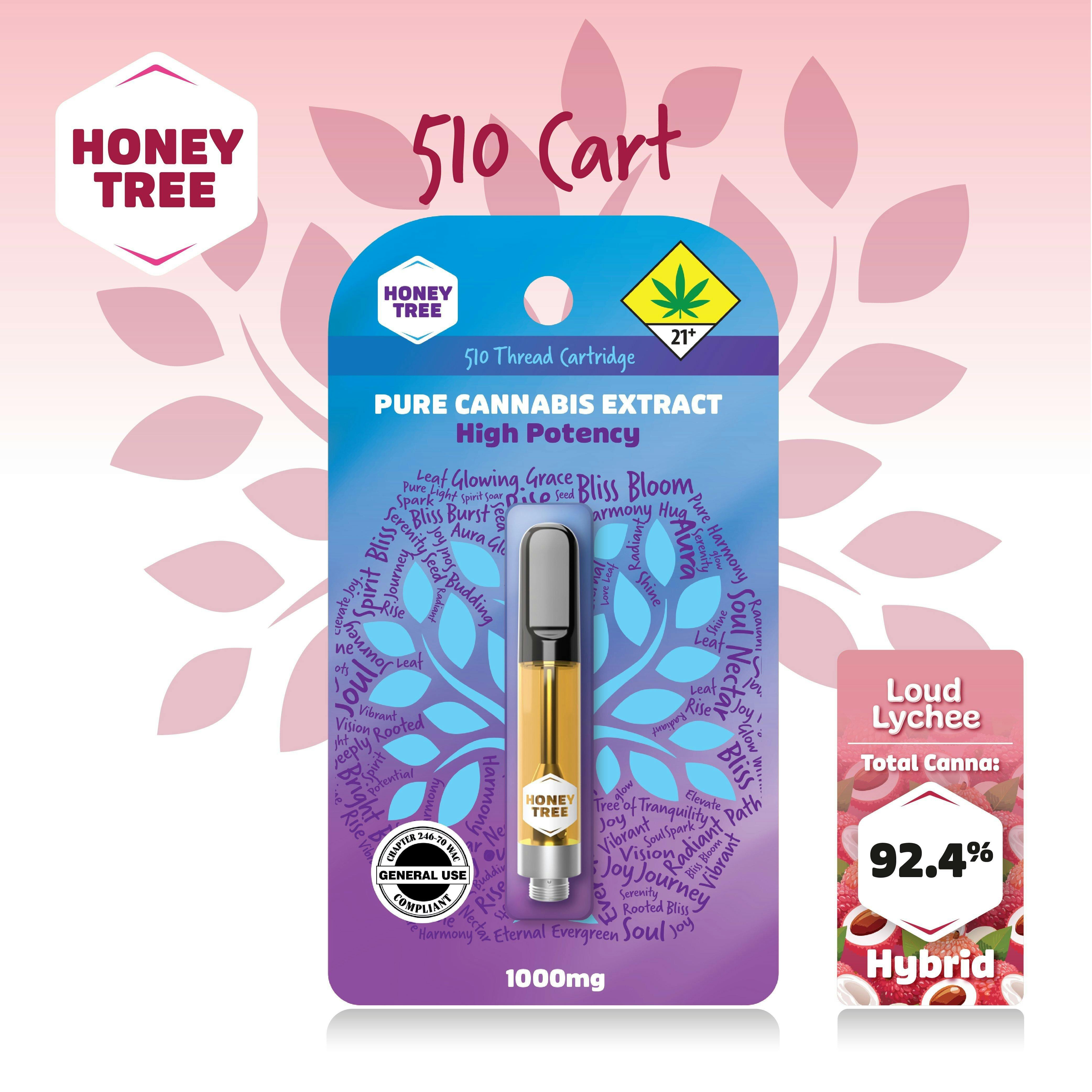 Loud Lychee | Honey Tree - Cartridge - Flavored High-Potency Extract