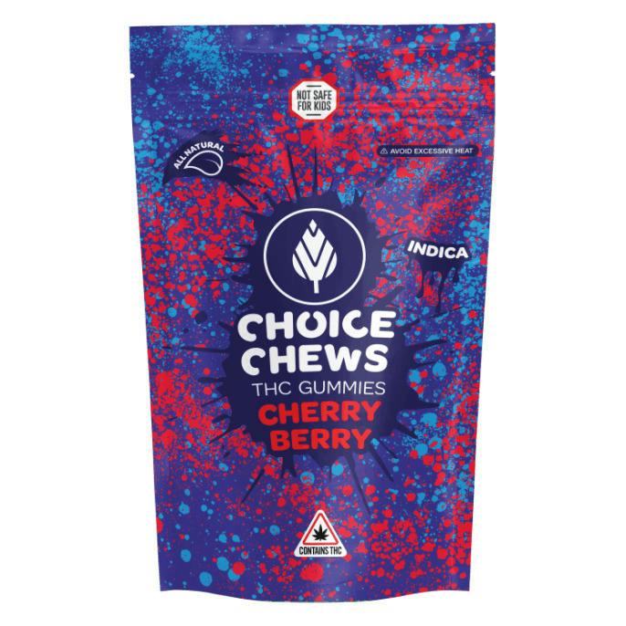 Choice Chronic Cherry Berry Indica Soft Chews 200mg Rec