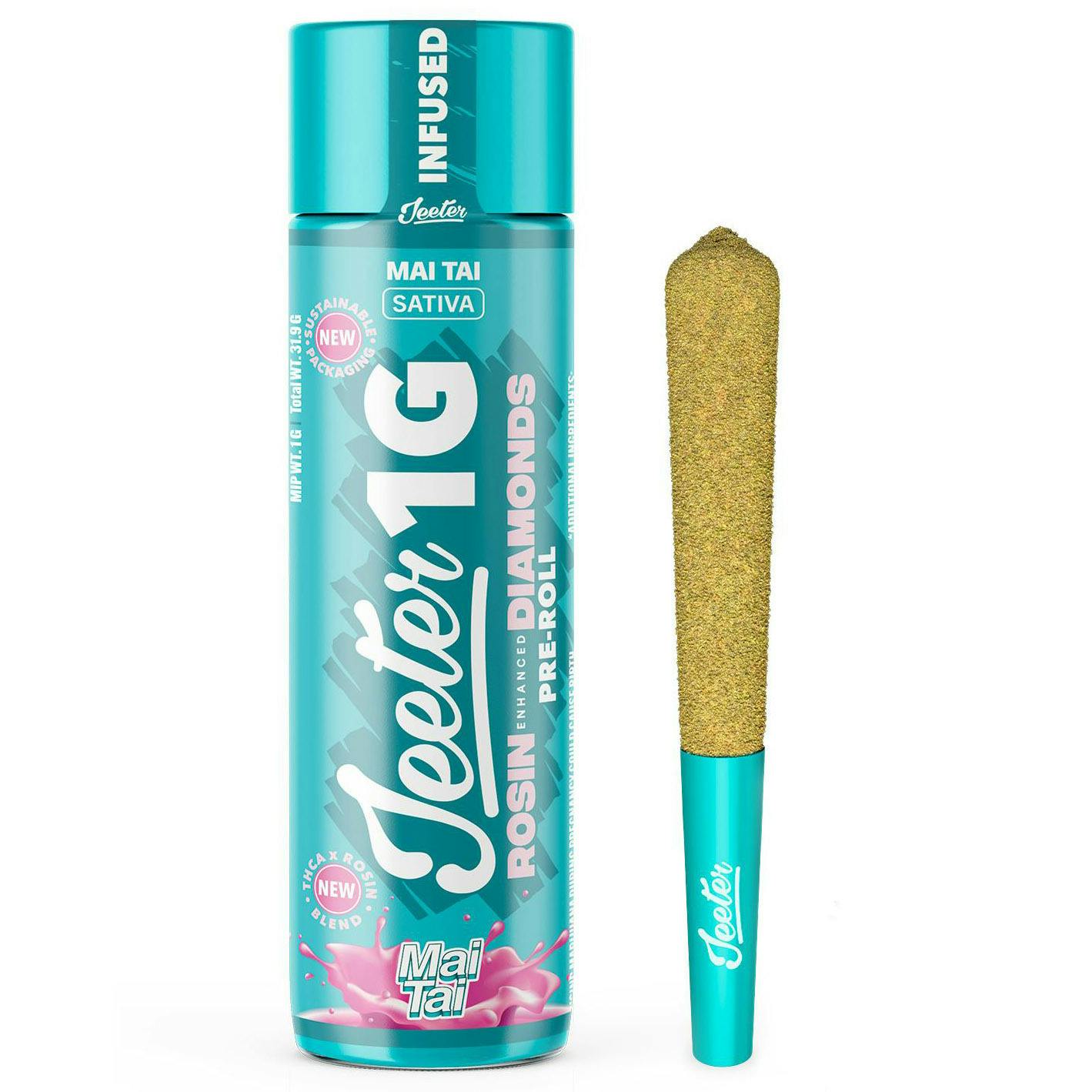 Jeeter - 1g Rosin Diamonds Infused Preroll - Mai Tai