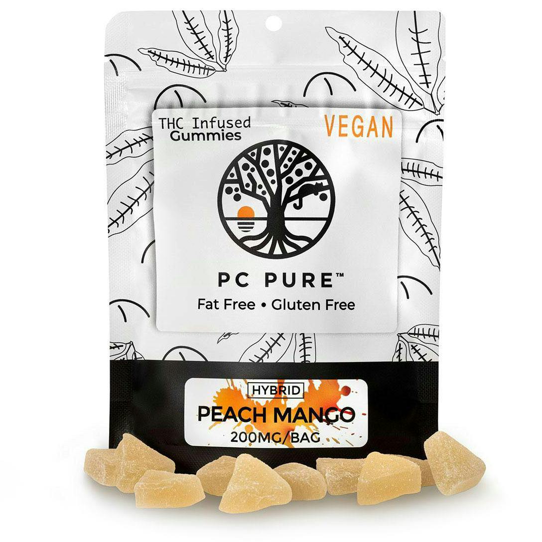 PC Pure - 200mg Gummies - Peach Mango